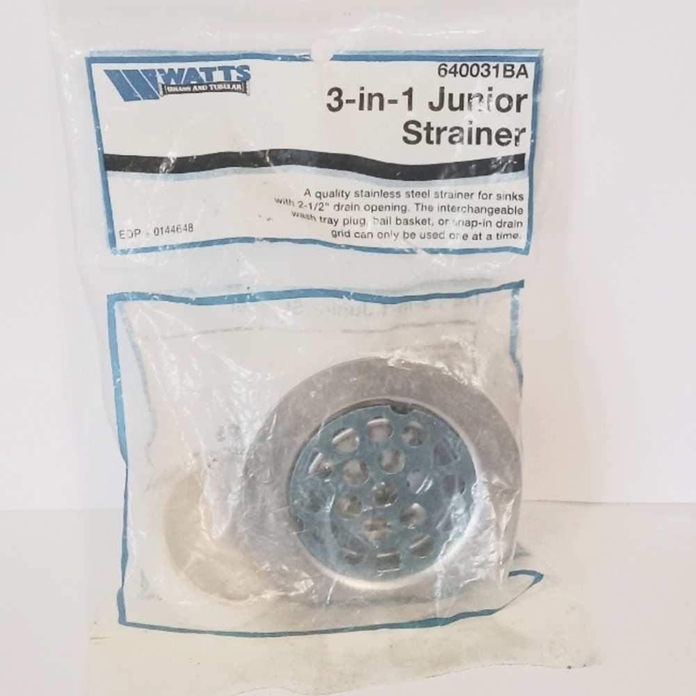 Watts WATTS 640031 Stainless Steel 3 in 1 Junior Sink Strainer